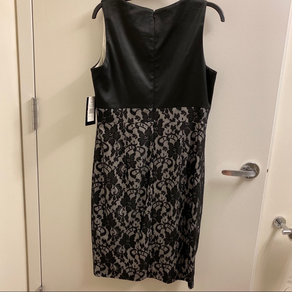 Elegant Black and Gray Sleeveless Dress - Picture 5 of 9